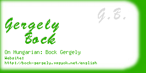 gergely bock business card